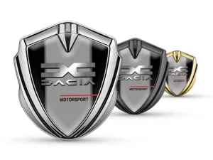 Dacia Emblem Metall Abzeichen Renn Look Glanz Finish